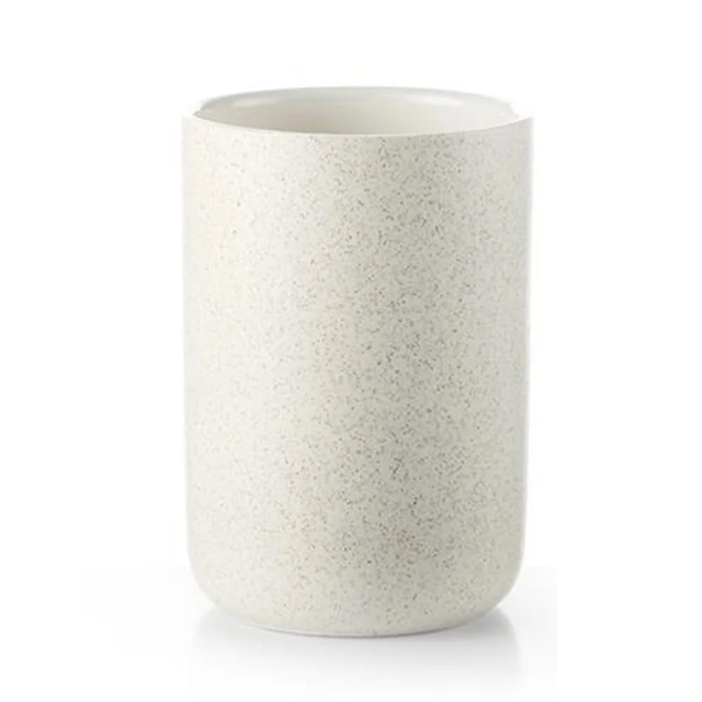 Ceramic Toothbrush Cup 300ML Large Capacity Mouthwash Cup for Home Hotel Bathroom - Beige - 1