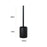 Long Handle Toilet Cleaning Brush with Ceramic Draining Base for Home School Dorm Bathroom - Black - 3