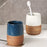 300ML Ceramic Mouthwash Cup Home Hotel Bathroom Toothbrush Holder Washroom Rinse Water Cup - Blue - 3