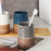 300ML Ceramic Mouthwash Cup Home Hotel Bathroom Toothbrush Holder Washroom Rinse Water Cup - Blue - 5
