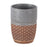 Embossed Ceramic Toothbrush Cup 300ML Bathroom Mouthwash Cup for Home Hotel Guesthouse - Grey - 1