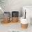 Embossed Ceramic Toothbrush Cup 300ML Bathroom Mouthwash Cup for Home Hotel Guesthouse - Grey - 4
