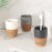 Embossed Ceramic Toothbrush Cup 300ML Bathroom Mouthwash Cup for Home Hotel Guesthouse - Grey - 5