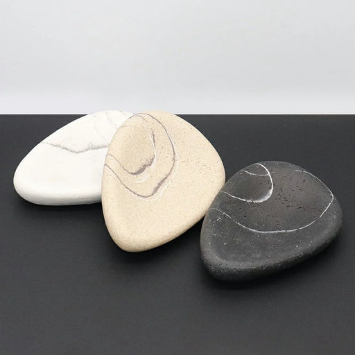 Faux Stone Soap Dish Holder Tray for Hotel / Home Bathroom Countertop Organizer - White - 2