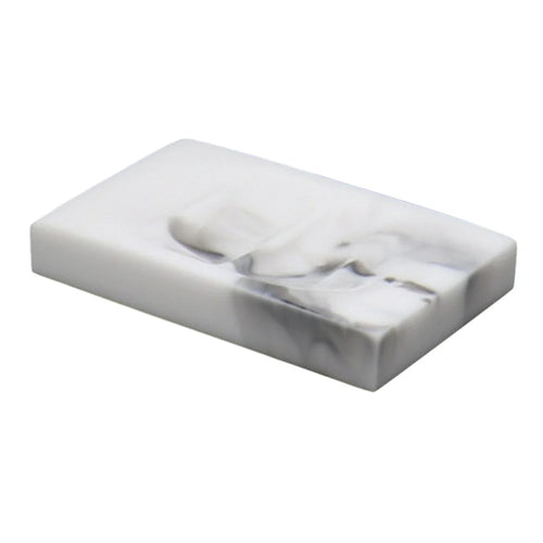 European Style Resin Soap Dish Hotel Home Bathroom Decorative Soap Draining Holder - White - 1