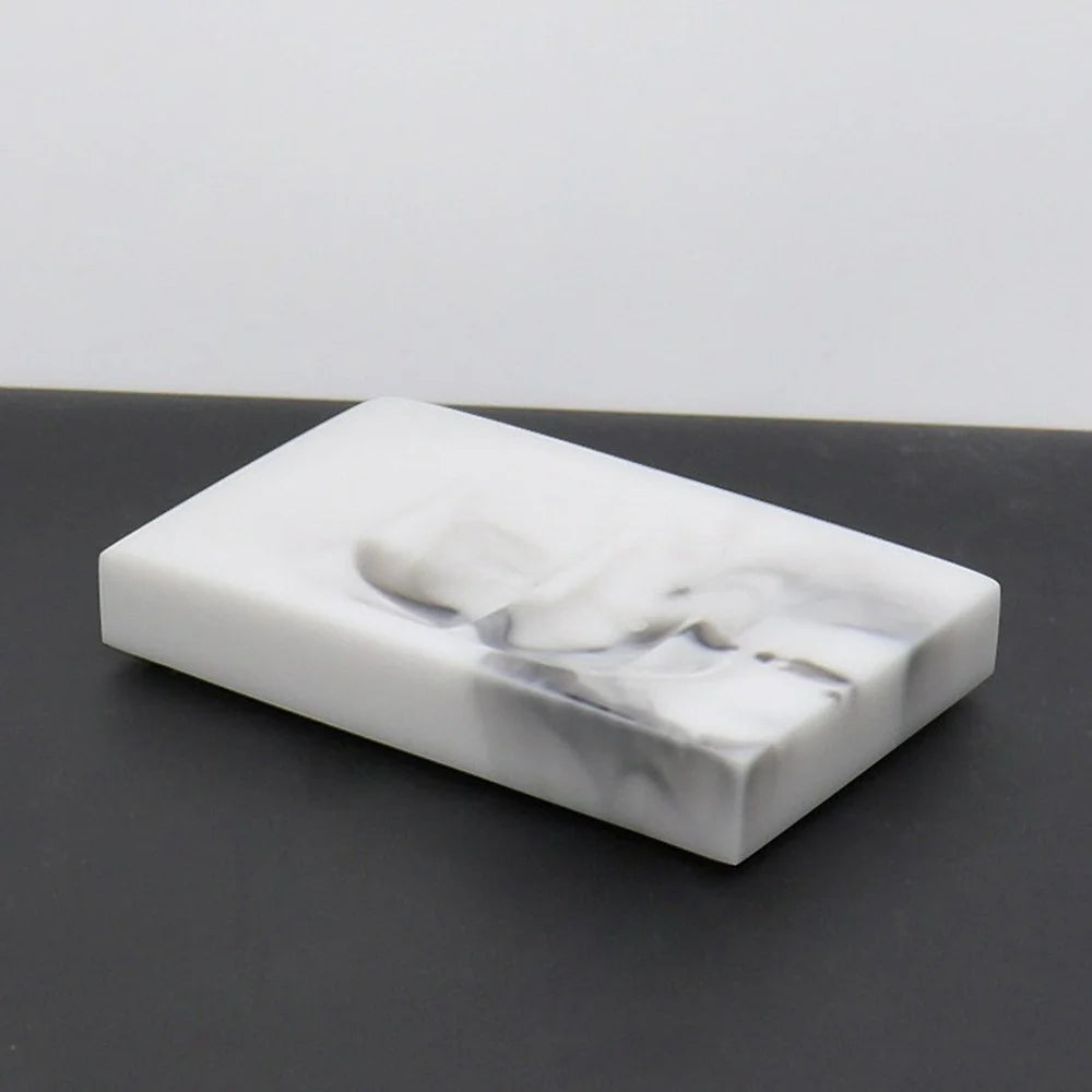 European Style Resin Soap Dish Hotel Home Bathroom Decorative Soap Draining Holder - White - 2
