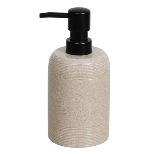 Hotel Home Resin Bathroom Dispenser 400ml Refillable Bottle for Hand Soap Shower Gel - Beige - 1