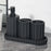 4-Piece Resin Hotel Toiletry Set Bathroom Accessories with Toothbrush Holder / Mouthwash Cup / Soap Dispenser / Storage Tray - Black - 1
