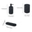 4-Piece Resin Hotel Toiletry Set Bathroom Accessories with Toothbrush Holder / Mouthwash Cup / Soap Dispenser / Storage Tray - Black - 4