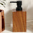 Walnut Wood Texture Bathroom 500ml Resin Pump Bottle for Shampoo Body Wash Hand Soap, Foaming Outlet - 2
