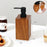 Walnut Wood Texture Bathroom 500ml Resin Pump Bottle for Shampoo Body Wash Hand Soap, Foaming Outlet - 5