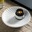Creative Round Ceramic Soap Dish Home Hotel Bathroom Stylish Decorative Soap Holder Tray - Black - 3