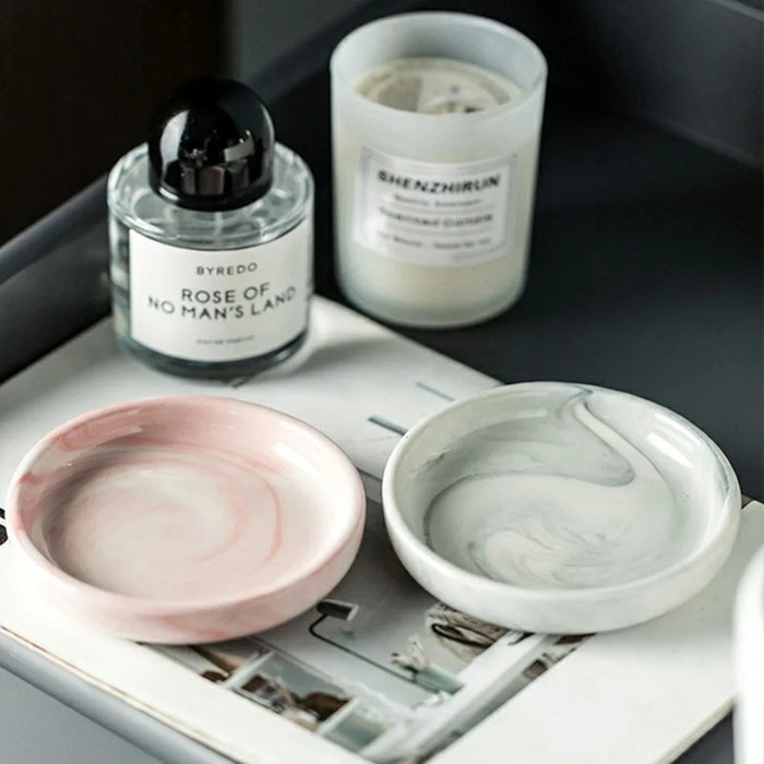 Creative Ceramic Soap Dish Home Hotel Toiletry Holder Decorative Washroom Organizer - Grey - 3