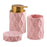 3Pcs / Set Ceramic Bathroom Accessories Home Hotel Nordic Style Soap Dispenser Mouthwash Cup Soap Dish - Pink - 1