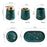 Ceramic Bathroom Accessories Home Hotel Lotion Dispenser Bottle + Toothbrush Cup + Rinsing Cup + Soap Dish - Green - 7