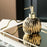 Luxury Ceramic Bathroom Accessories Set Lotion Dispenser Bottle + Rinsing Cup + Soap Dish - Gold - 2