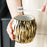 Luxury Ceramic Bathroom Accessories Set Lotion Dispenser Bottle + Rinsing Cup + Soap Dish - Gold - 3