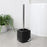 Stainless Steel Handle Toilet Brush with Resin Base Deep Cleaning Bathroom Accessory - 2