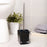 Stainless Steel Handle Toilet Brush with Resin Base Deep Cleaning Bathroom Accessory - 3