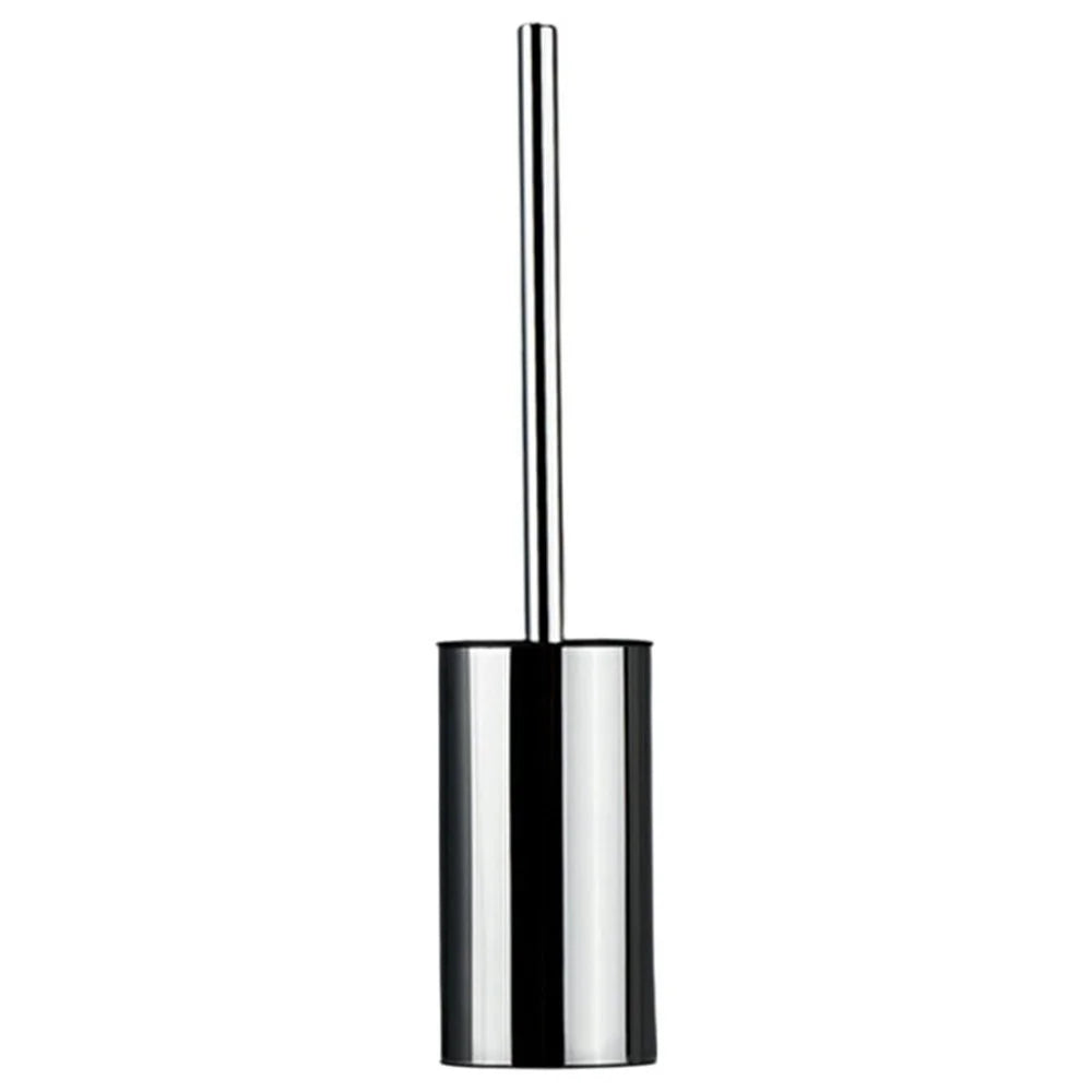 43cm Thickened Stainless Steel Long Handle Toilet Brush with Base Bathroom Cleaning Tool - Silver - 1