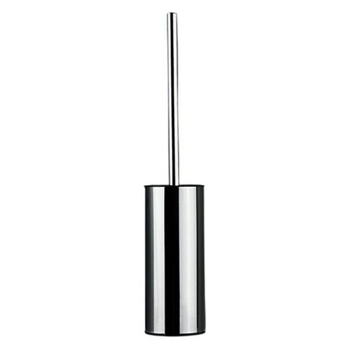 45cm Thickened Stainless Steel Long Handle Toilet Brush with Base Bathroom Cleaning Tool - Silver - 1