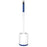 No Drill Wall Mounted / Freestanding Toilet Brush + Base Bathroom Cleaning Tool - White / Blue - 1
