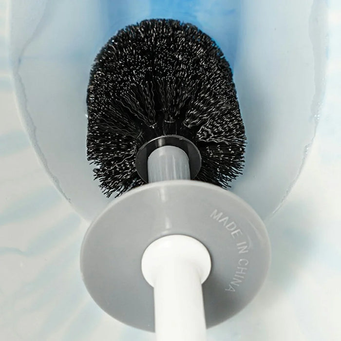 Long Handle Toilet Brush + Storage Base No Dead Angle Bathroom Cleaning Tool - 2