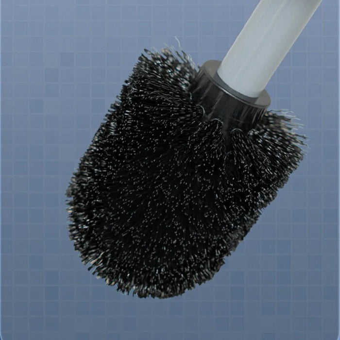 Long Handle Toilet Brush + Storage Base No Dead Angle Bathroom Cleaning Tool - 6