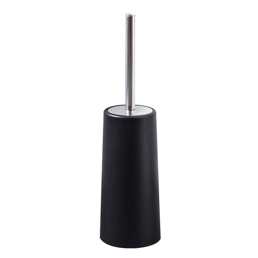 European Style Bathroom Toilet Brush Stainless Steel + PP Long Handle Cleaning Brush with Base - 1