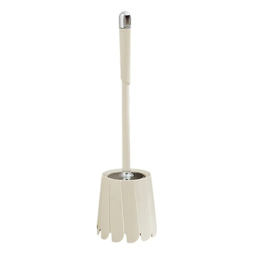 Toilet Brush Set With Long Handle No Dead Angle Cleaning Round Head Brush For Bathroom Home Use - Silver - 1