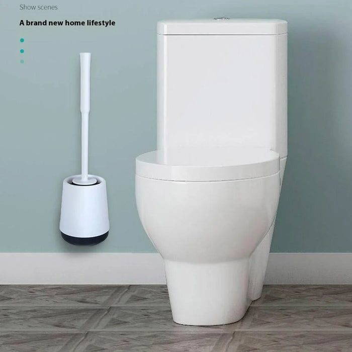T-C207 Long Handle Toilet Brush with Base Floor Standing / Wall Mounted Hotel Home Bathroom Cleaning Brush - Black Bottom - 4