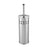 Stainless Steel Toilet Brush with Base Long Handle Soft Bristles Bathroom Cleaning Tool - 1