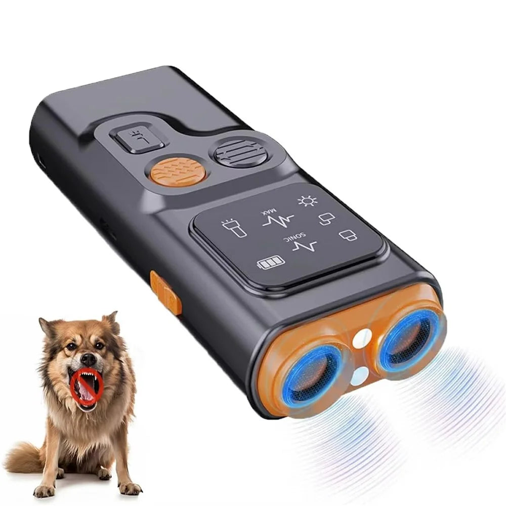 P7 Dual Head Anti Barking Device for Dogs Ultrasonic Dog Trainer Built In LED Flashlight High Power Dog Repellent - 2