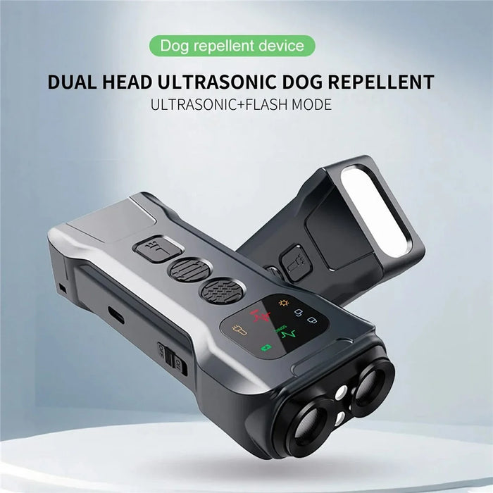 P9 Dual Head Dog Bark Deterrent Ultrasonic Dog Training Device High Power Pet Repellent Built In LED Flashlight - 2