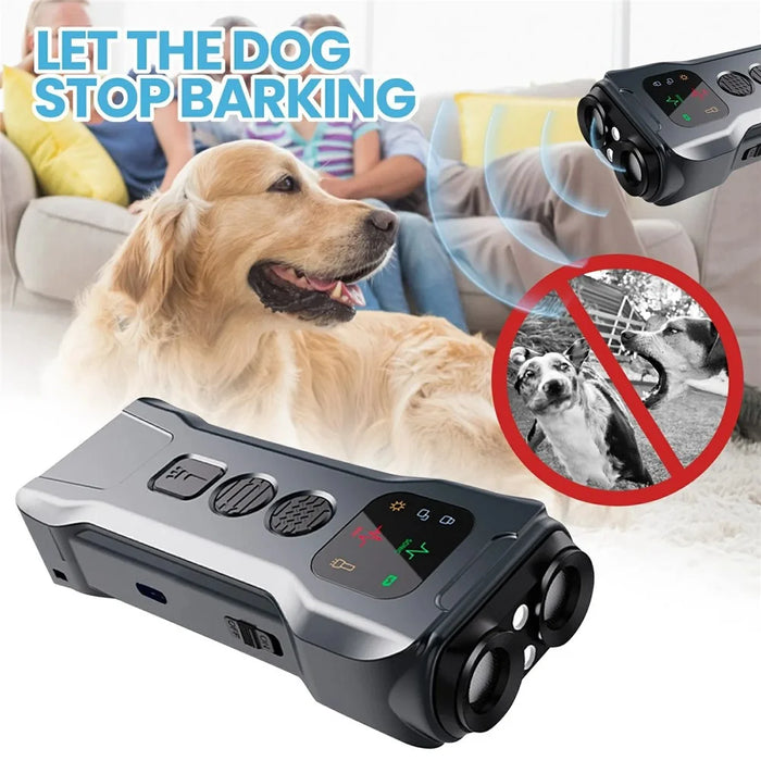 P9 Dual Head Dog Bark Deterrent Ultrasonic Dog Training Device High Power Pet Repellent Built In LED Flashlight - 3