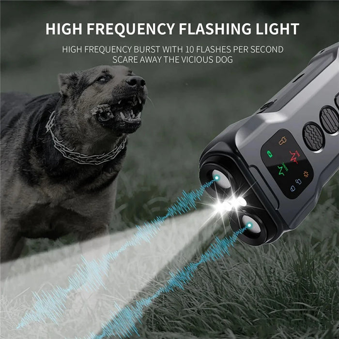 P9 Dual Head Dog Bark Deterrent Ultrasonic Dog Training Device High Power Pet Repellent Built In LED Flashlight - 4