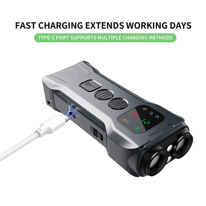 P9 Dual Head Dog Bark Deterrent Ultrasonic Dog Training Device High Power Pet Repellent Built In LED Flashlight - 7