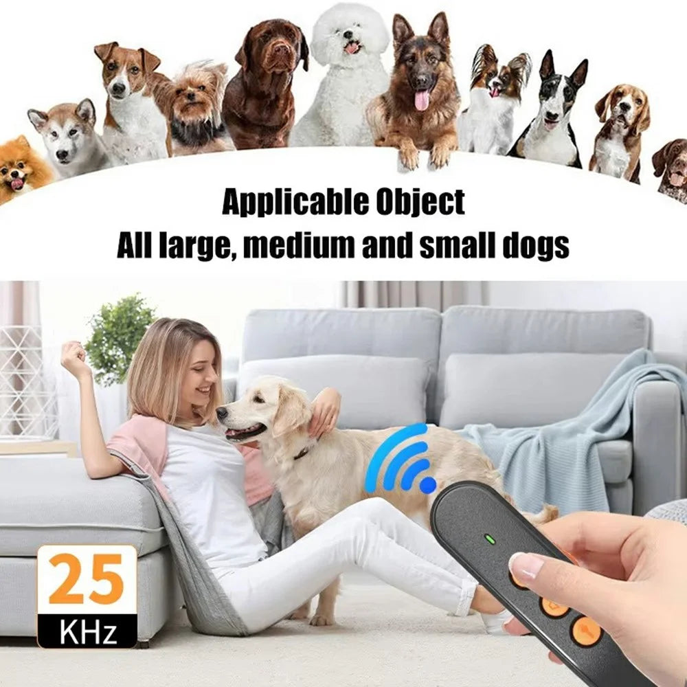 P05 Ultrasonic Dog Repellent Portable Handheld Training Device Anti Barking Deterrent - 5