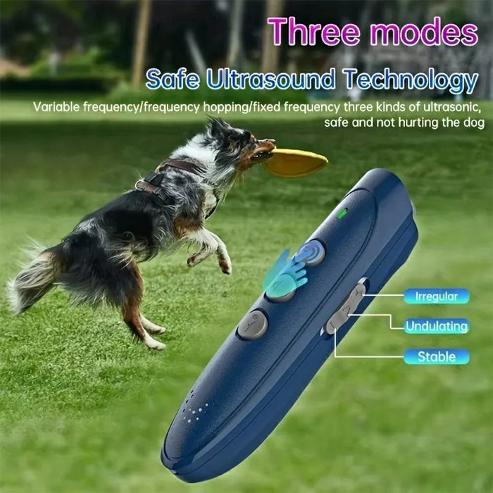 P03 Ultrasonic Dog Repellent Portable Training Device Rechargeable Anti Barking Deterrent - 4