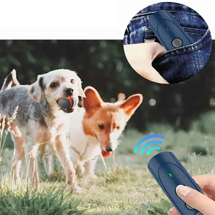 P03 Ultrasonic Dog Repellent Portable Training Device Rechargeable Anti Barking Deterrent - 7
