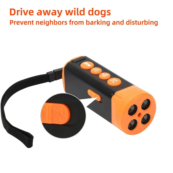 Ultrasonic Dog Repellent High Power Anti Barking Dog Training Device with Flashlight - 6
