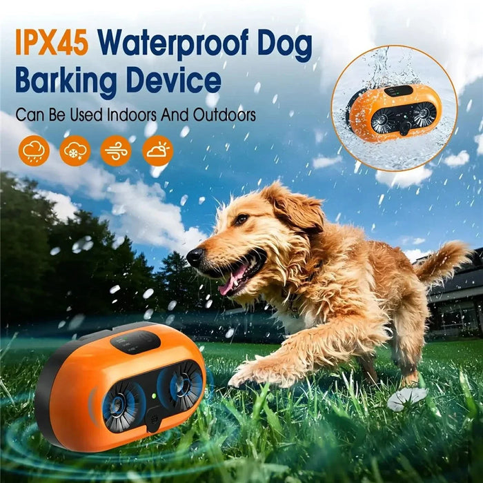 D6 Ultrasonic Pet Anti Barking Device Dogs Outdoor Training Deterrent Tool - Orange - 2