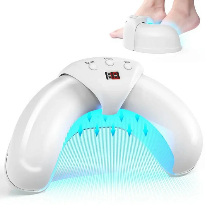 Crescent Shape Foldable Mini Nail Lamp LCD Display 22-LED UV Dryer for Toenails  /  Fingernails, 18 Blue + 4 Red LEDs - 1