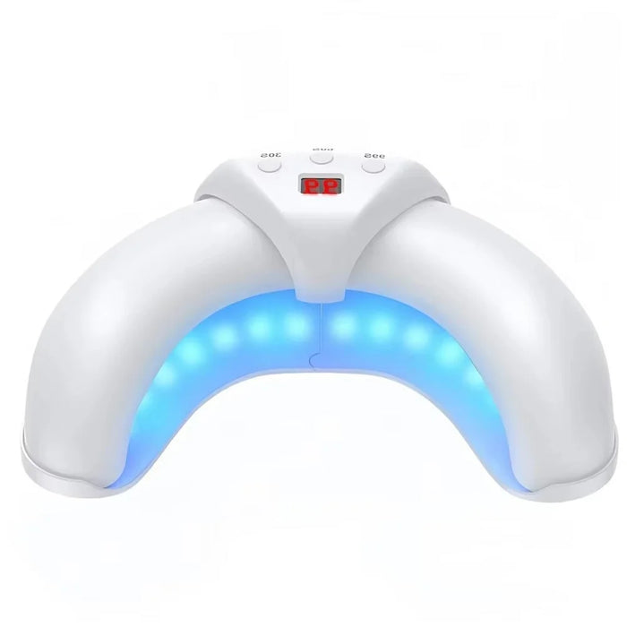 Crescent Shape Foldable Mini Nail Lamp LCD Display 22-LED UV Dryer for Toenails  /  Fingernails, 18 Blue + 4 Red LEDs - 2