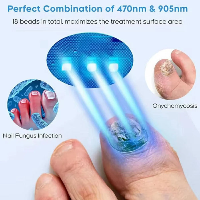 Crescent Shape Foldable Mini Nail Lamp LCD Display 22-LED UV Dryer for Toenails  /  Fingernails, 18 Blue + 4 Red LEDs - 7