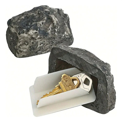 Outdoor Key Hider Home Entrance Realistic Rock Decorative Garden Stone Safe Box - 1