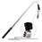 3-LED Extendable Aluminum Alloy Flashlight Magnetic Pickup Tool Flexible Gooseneck Pen Clip Light - Black - 2