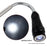 3-LED Extendable Aluminum Alloy Flashlight Magnetic Pickup Tool Flexible Gooseneck Pen Clip Light - Black - 3