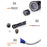 3-LED Extendable Aluminum Alloy Flashlight Magnetic Pickup Tool Flexible Gooseneck Pen Clip Light - Black - 5
