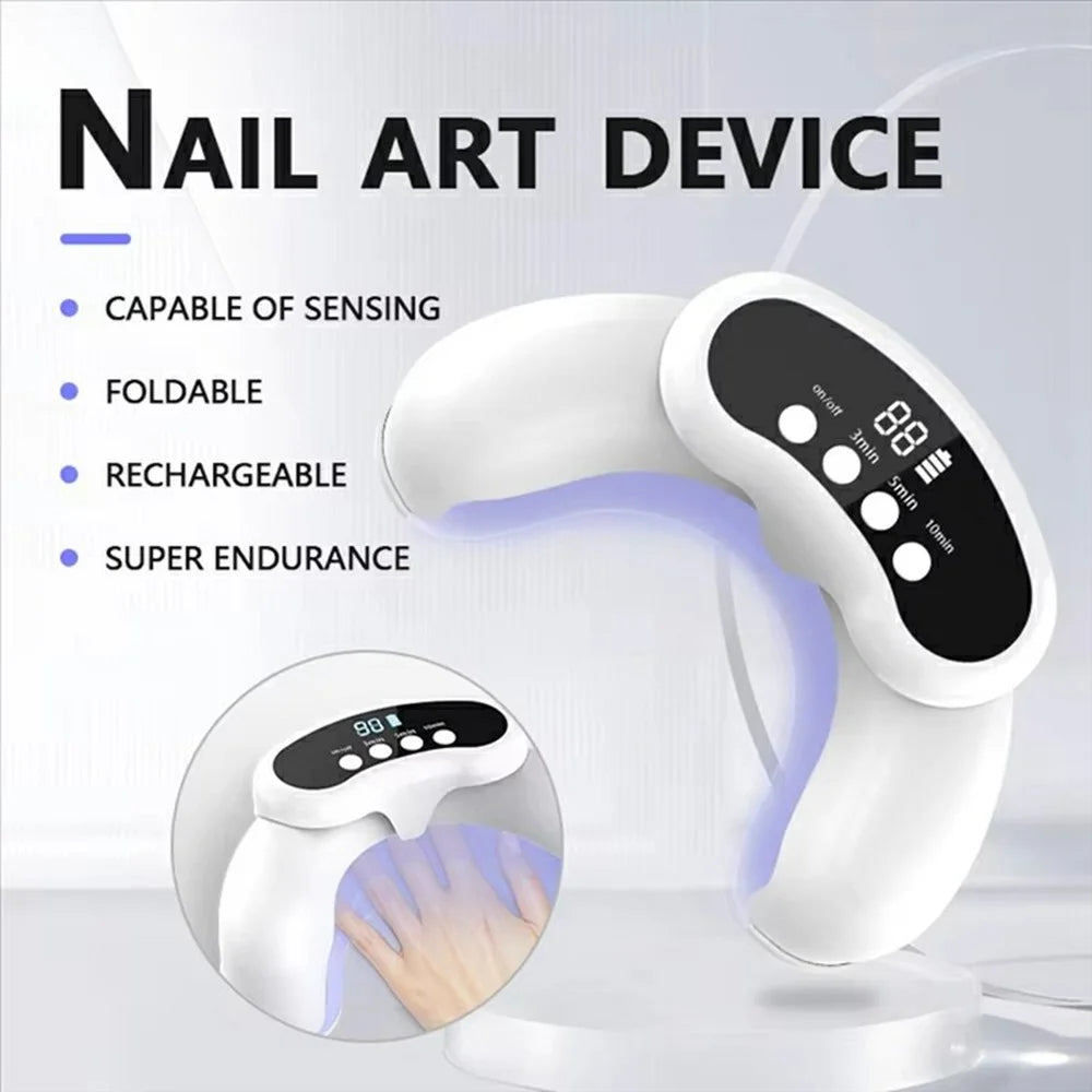 Foldable Fungal Nail Laser Light 30-LED Onychomycosis Repair Toenail Fingernail Care Device, 22 Blue + 8 Red LEDs - 2